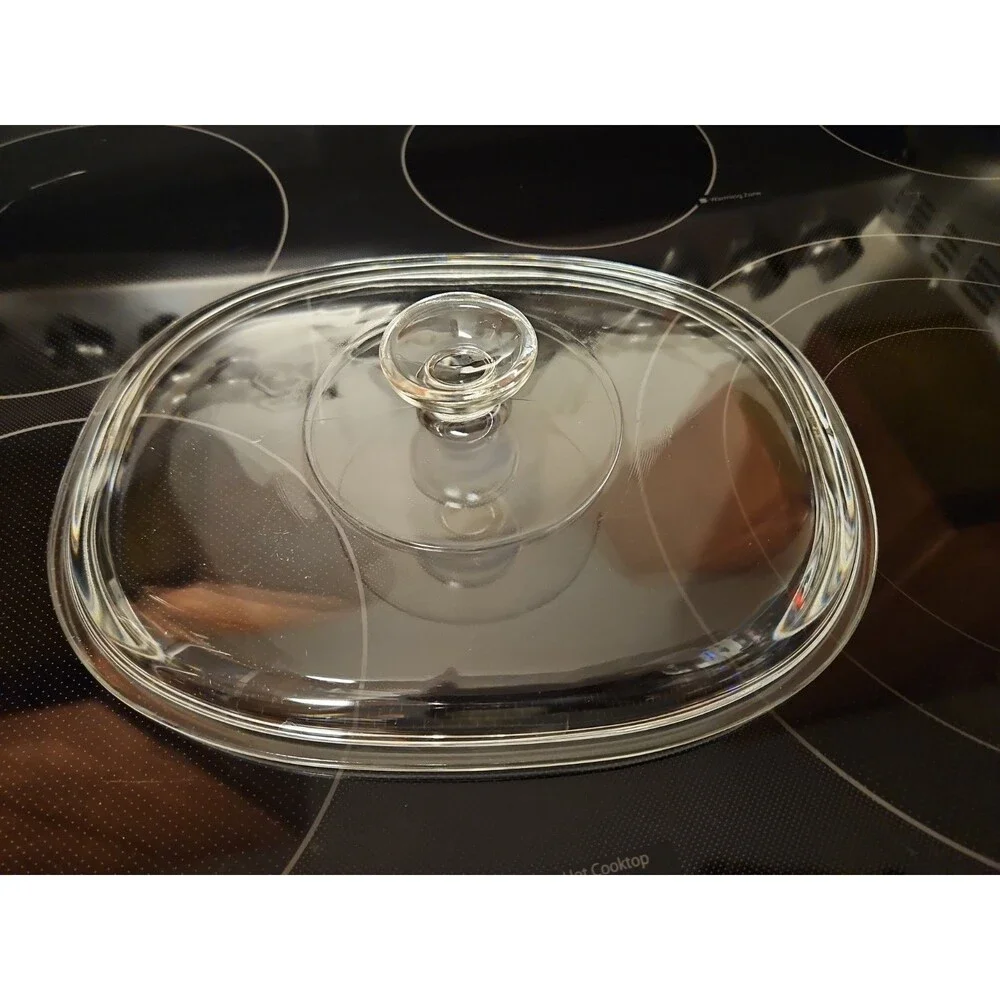 Pyrex DC 1 1/2-C Oval Glass Replacement Lid Cover for 3 Qt. Oval Dish DC-1.5-C